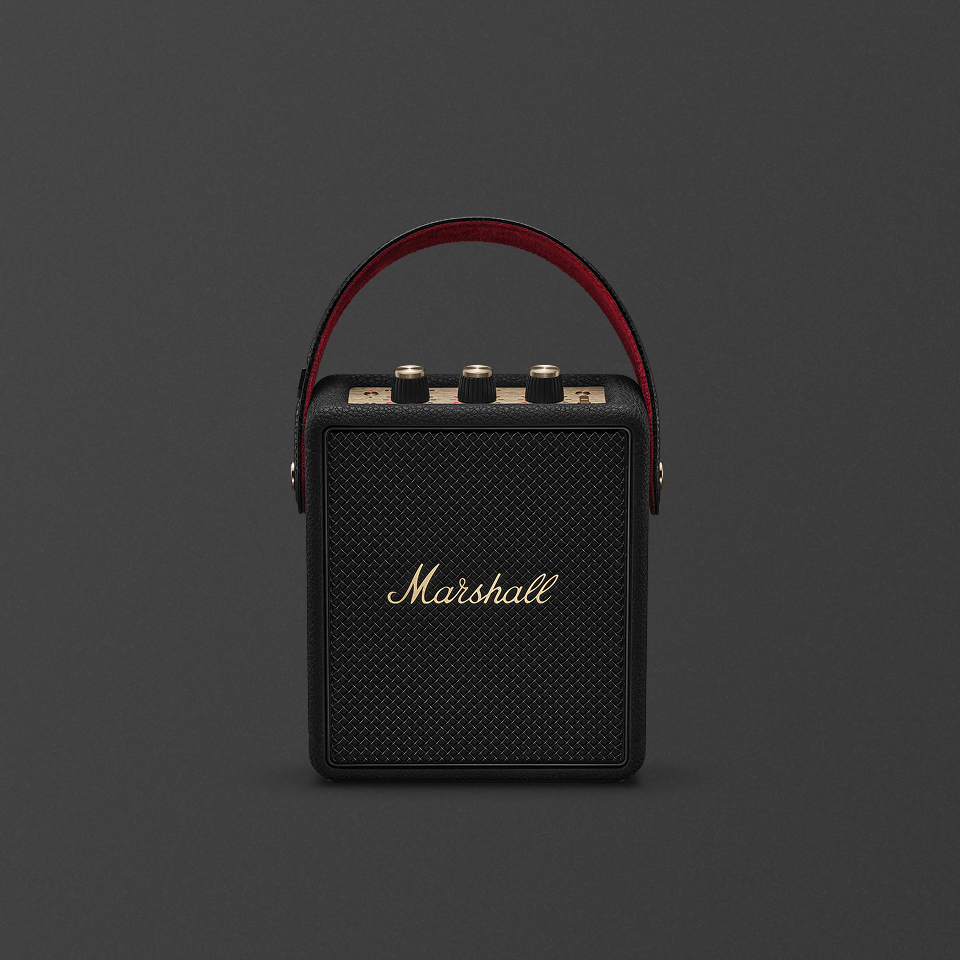 Stockwell III Black and Brass Portable Bluetooth speaker
