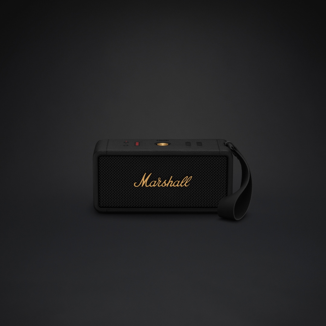 Buy Marshall Middleton Bluetooth speaker - Black and Brass